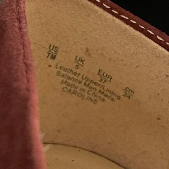 27 Edit Women's Caroline Suede Slip-On Loafers Size 7 coral red - Picture 7 of 8